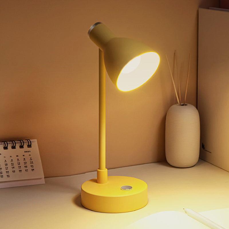 90�� Angle Adjustable Macaroon Table Lamp 4-color Optional Bell Shade Lighting Fixture for Bedroom