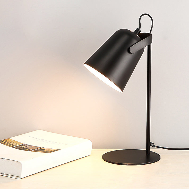 Bell Shade Nordic Style Mini Table Table Lampe 12,5 "Hauteur de lecture de lite de lecture avec base ronde en métal
