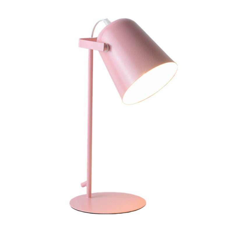 Bell Shade Nordic Style Mini Table Table Lampe 12,5 "Hauteur de lecture de lite de lecture avec base ronde en métal