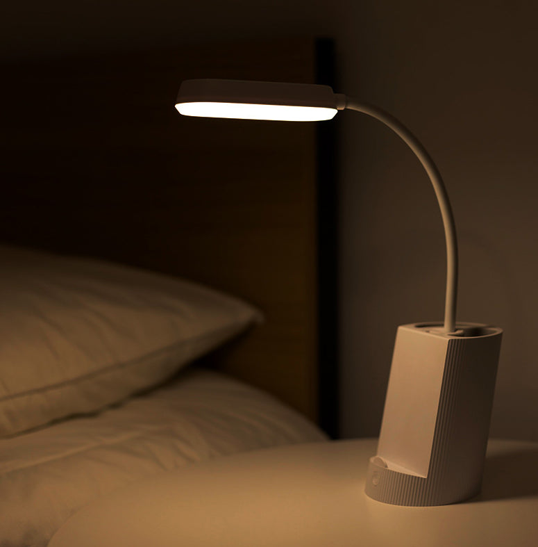 Lampe de table légère de table moderne avec port USB Plastique 1 lampe de table légère