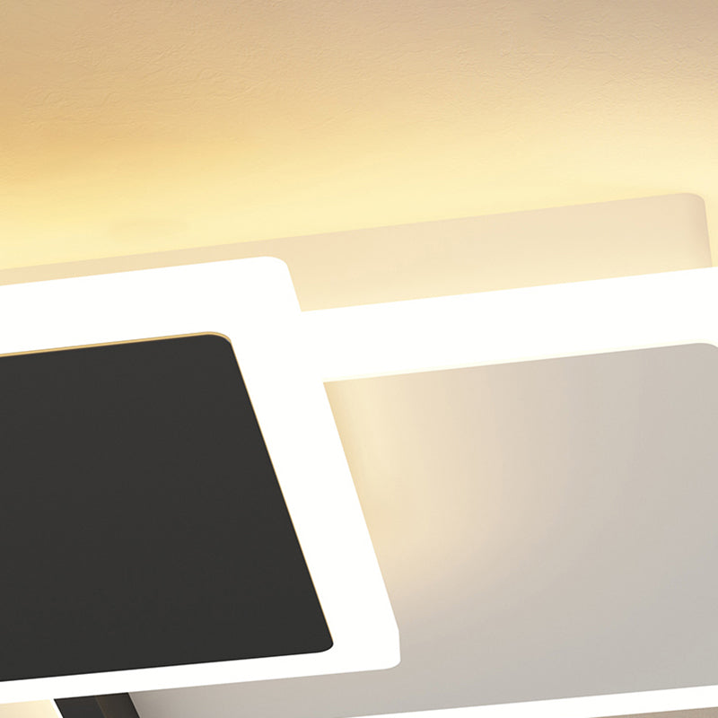 Salon nouveau moderne LED plafonnier acrylique géométrique 6 lumières plafonnier