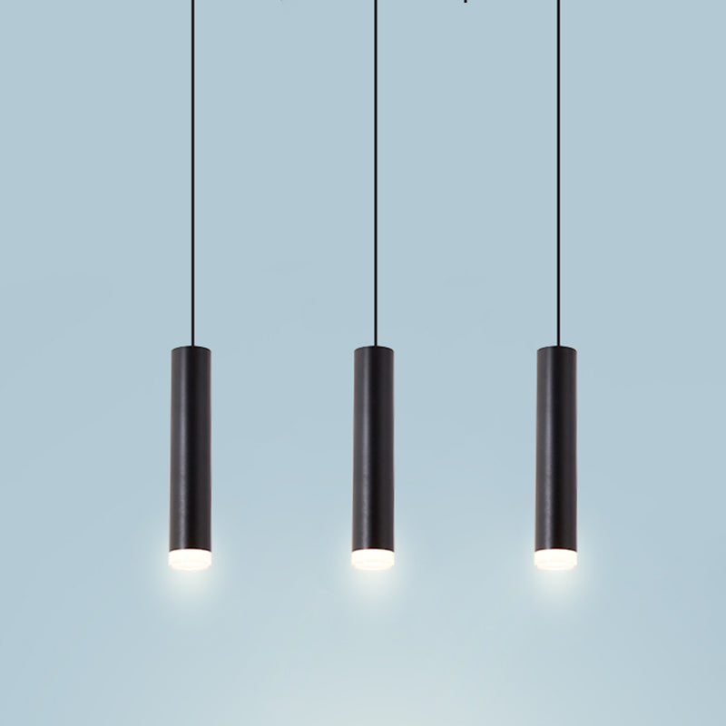 Moderne Röhren Anhänger Beleuchtungskörper Acryl 1 leichte Hanglampen für Esszimmer