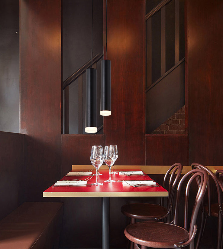 Moderne Röhren Anhänger Beleuchtungskörper Acryl 1 leichte Hanglampen für Esszimmer