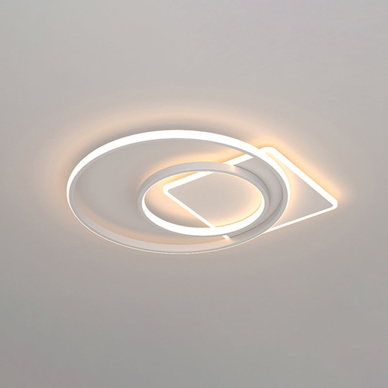 Plafonnier LED géométrique moderne en fer forgé, luminaire décoratif de plafond, idéal pour un salon