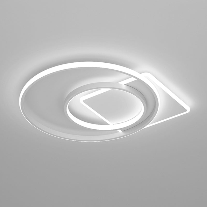 Lámpara de techo moderna geométrica con luz empotrada LED para sala de estar de hierro forjado