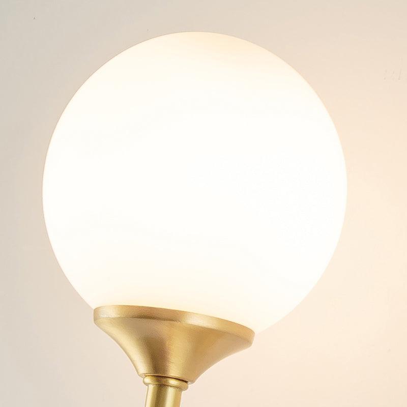 Modern Style Wall Sconce 2 Light Glass Globe Wall Sconce Lighting for Bedroom
