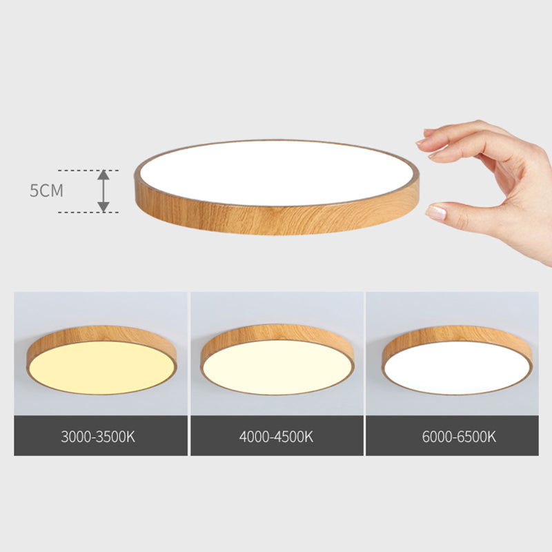 Montaje empotrado LED circular de color de registro en luz de techo de hierro forjado de estilo conciso moderno para sala de estar