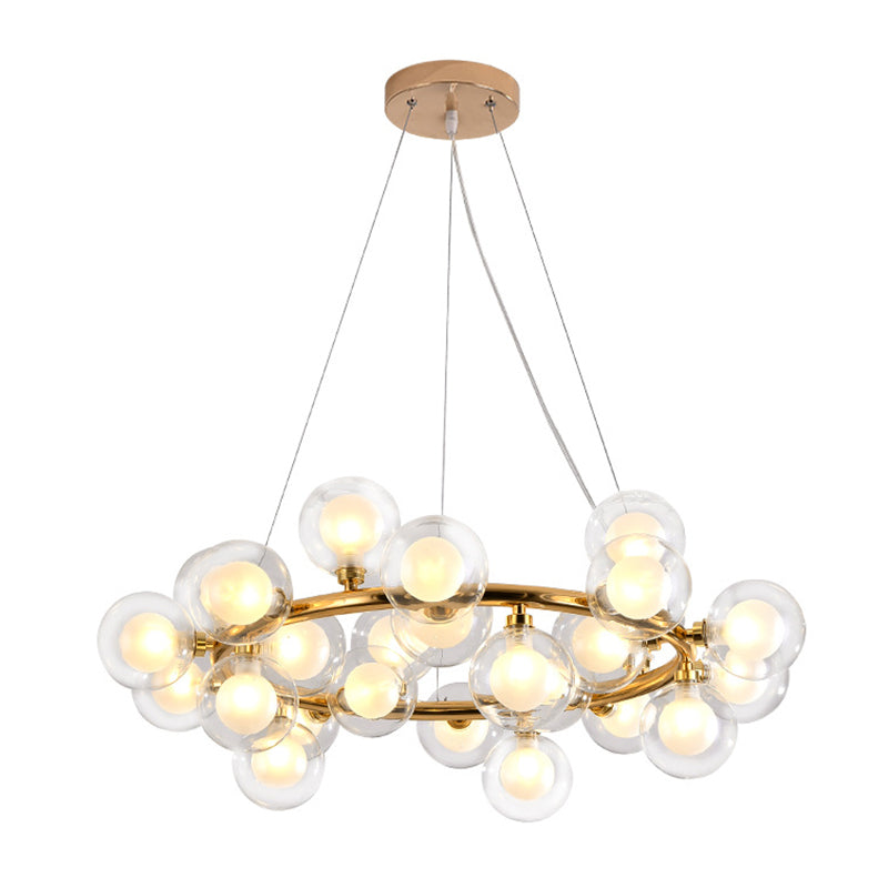 Lumo a sospensione lampadario molecolare Luce di vetro in stile moderno Apparecchio di illuminazione