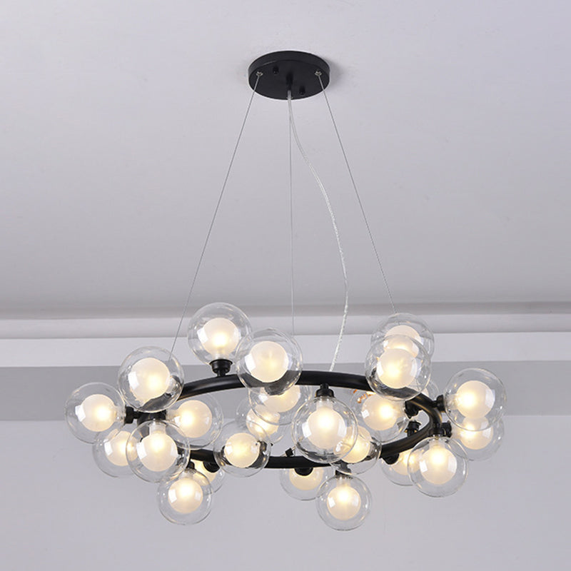 Lumo a sospensione lampadario molecolare Luce di vetro in stile moderno Apparecchio di illuminazione