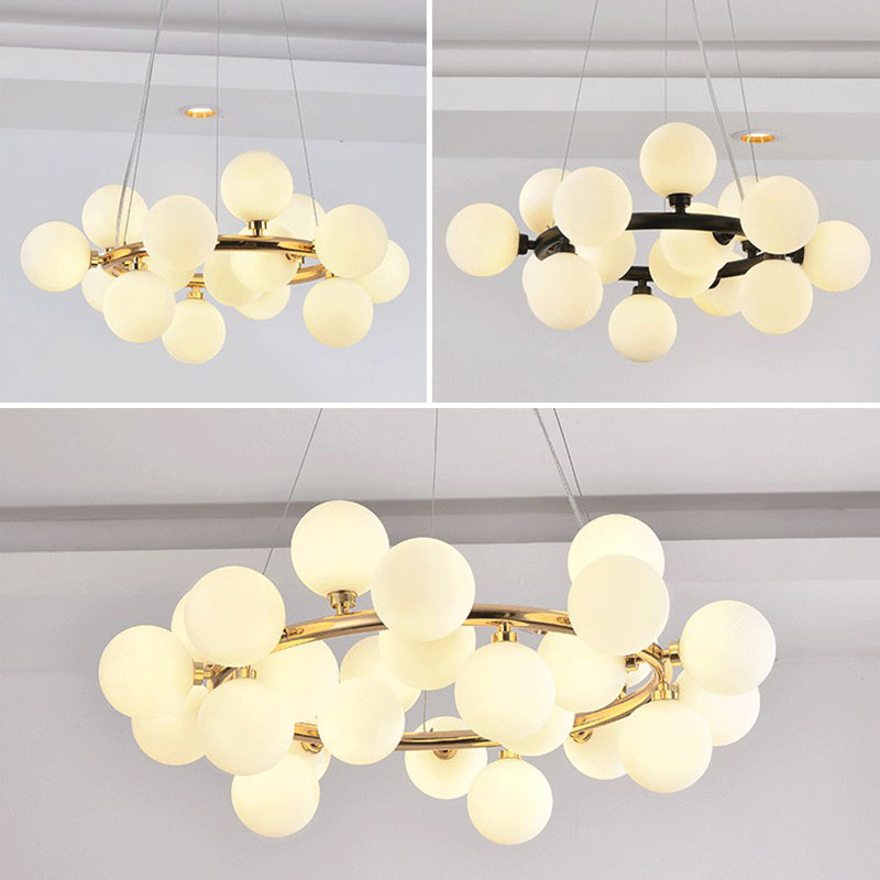 Lumo a sospensione lampadario molecolare Luce di vetro in stile moderno Apparecchio di illuminazione