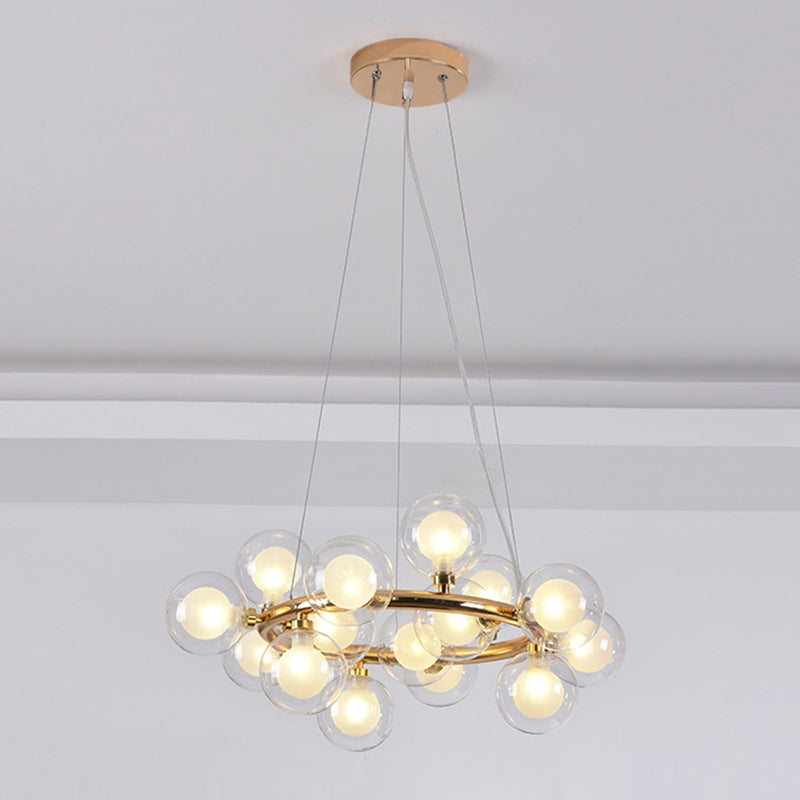 Lumo a sospensione lampadario molecolare Luce di vetro in stile moderno Apparecchio di illuminazione