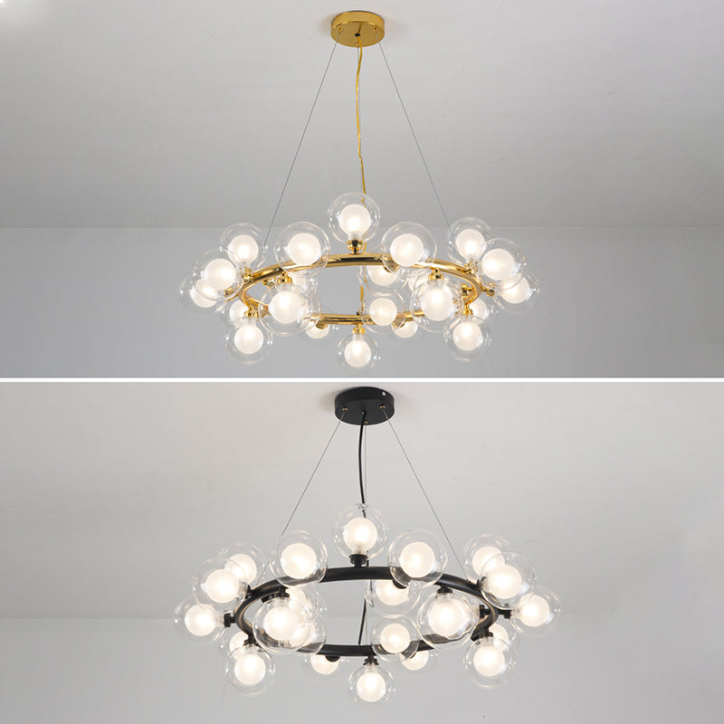 Lumo a sospensione lampadario molecolare Luce di vetro in stile moderno Apparecchio di illuminazione