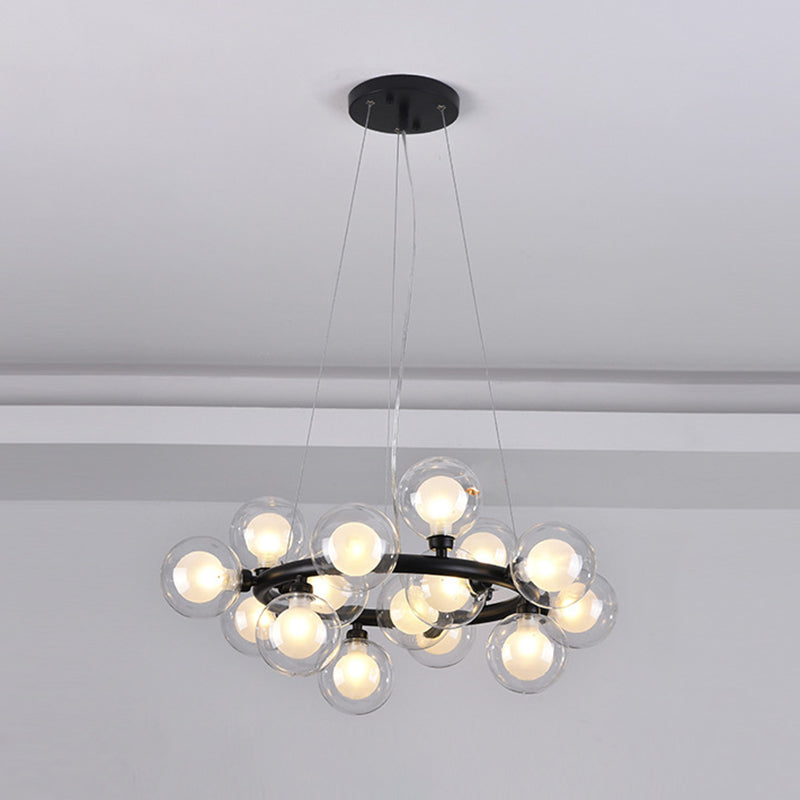 Lumo a sospensione lampadario molecolare Luce di vetro in stile moderno Apparecchio di illuminazione