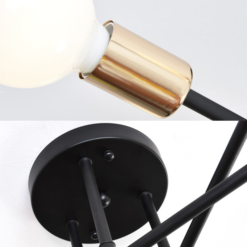 Sputnik Semi Flush Light Fixture Minimalist Style Metal Semi Flush Mount Ceiling Fixture