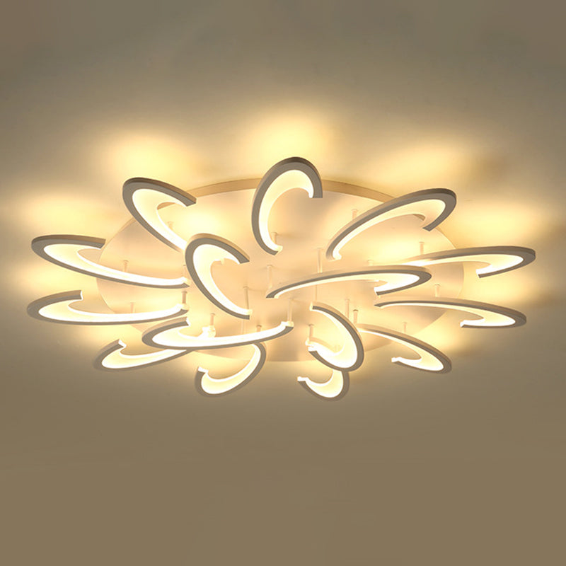 Luminaire encastré ombré en acrylique, style minimaliste, éclairage encastré à LED en blanc