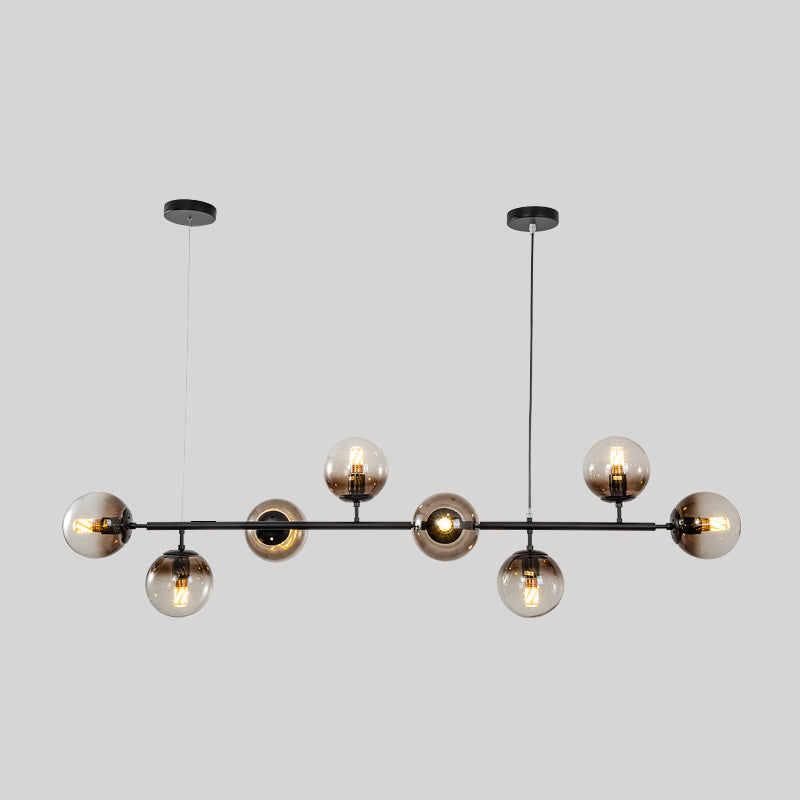 Glass Globe Island Chandelier Light Contemporary Style Chandelier Lighting Fixture