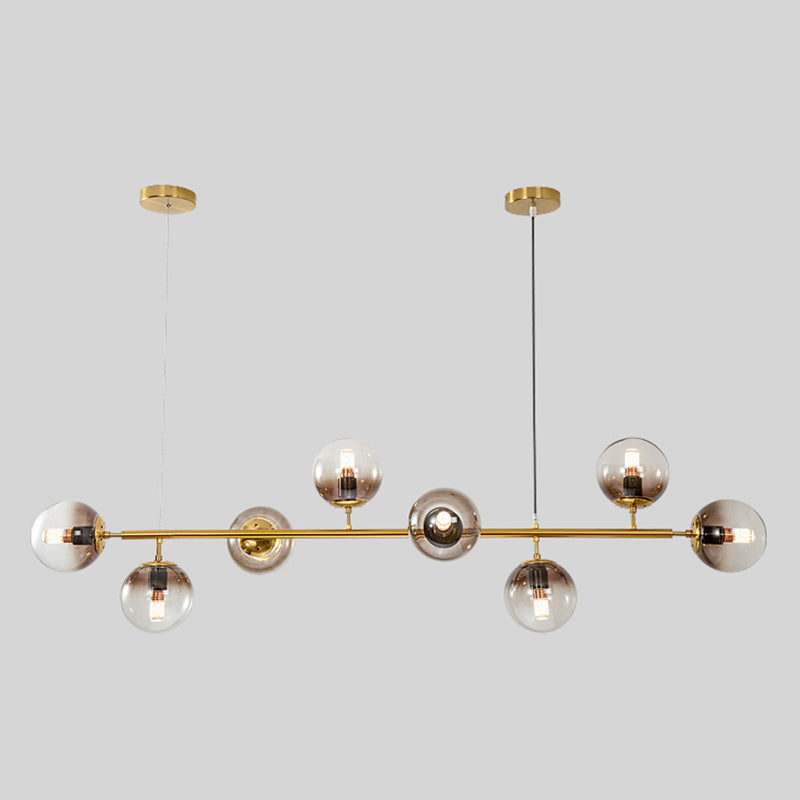 Glass Globe Island Chandelier Light Contemporary Style Chandelier Lighting Fixture