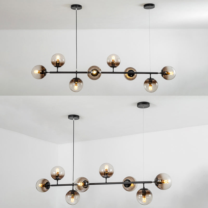 Glass Globe Island Chandelier Light Contemporary Style Chandelier Lighting Fixture