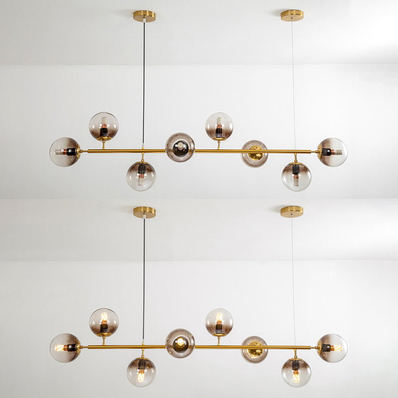 Glass Globe Island Chandelier Light Contemporary Style Chandelier Lighting Fixture