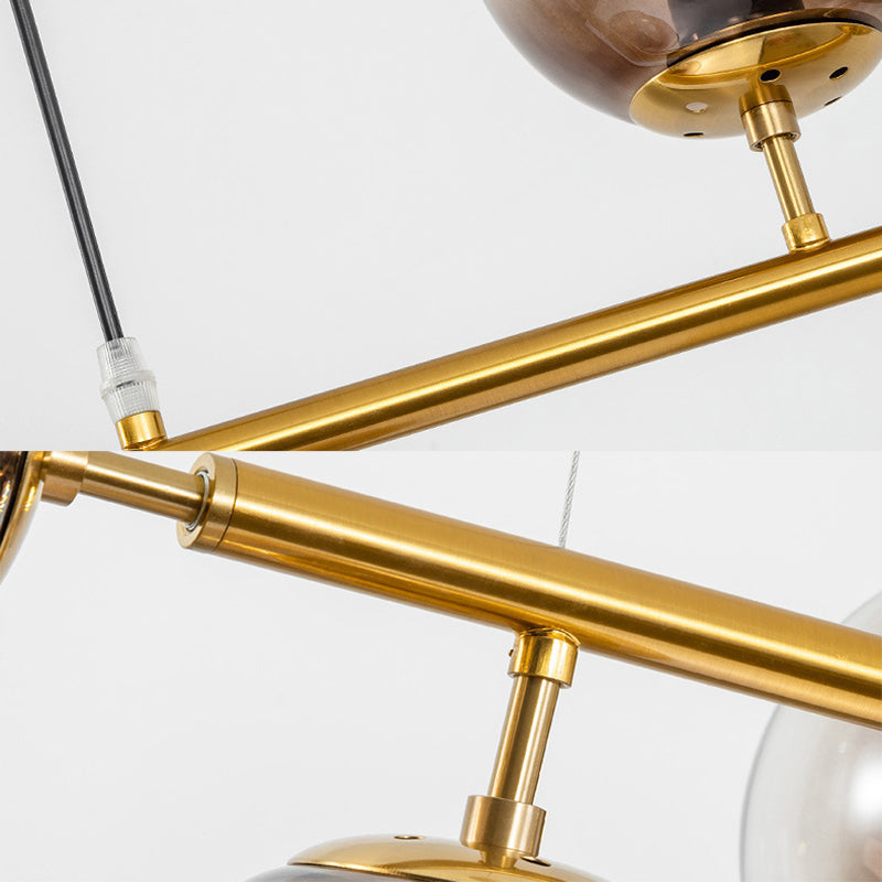 Glass Globe Island Chandelier Light Contemporary Style Chandelier Lighting Fixture