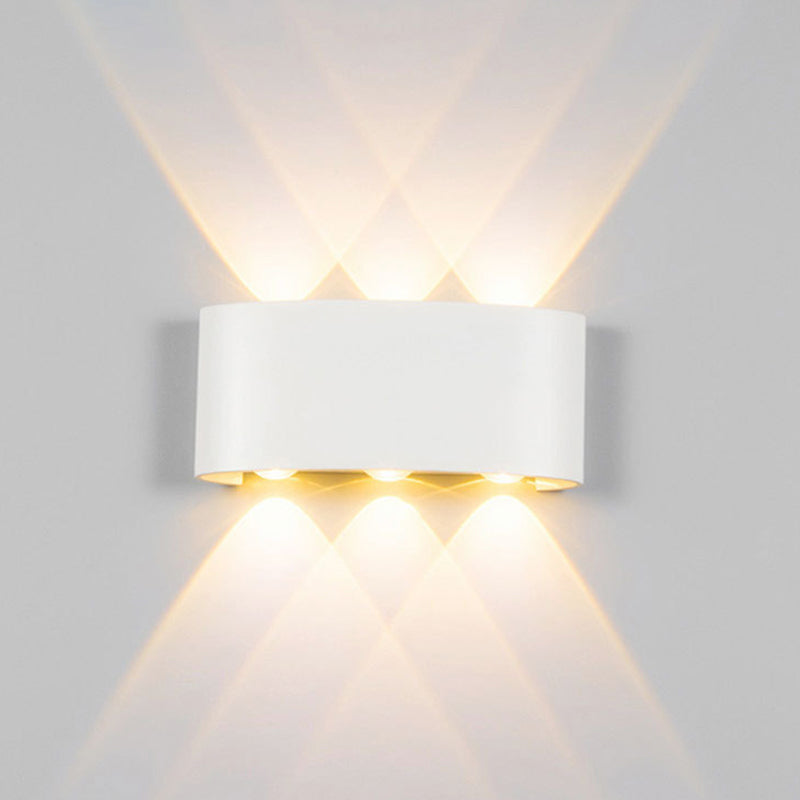 Moderner minimalistischer Stil flach runde Wandleuchten Metallwandlampen für Außenwand