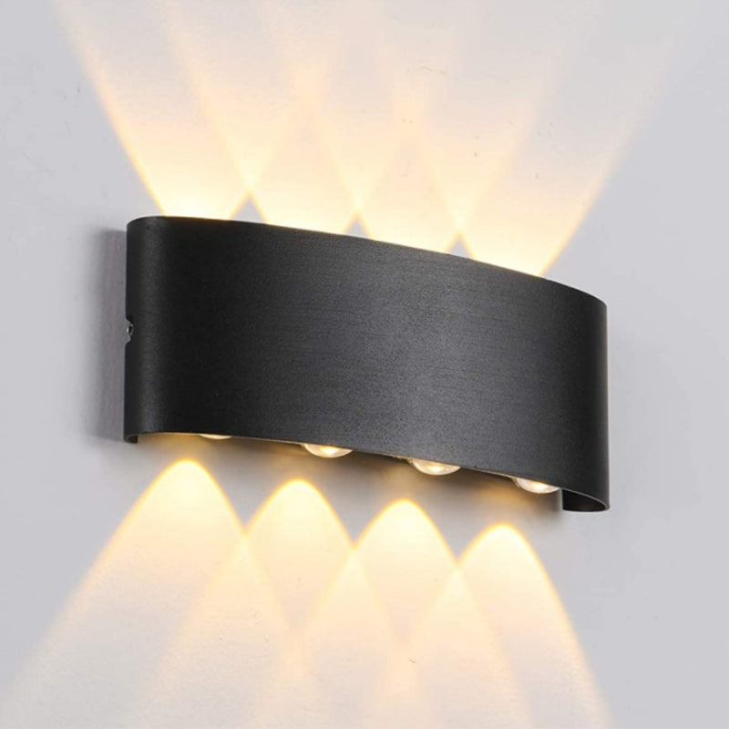 Moderner minimalistischer Stil flach runde Wandleuchten Metallwandlampen für Außenwand