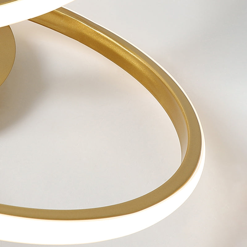 Linear Iron LED Flush Mount Modern Style 3-Light Ceiling Light Fixture for Bedroom