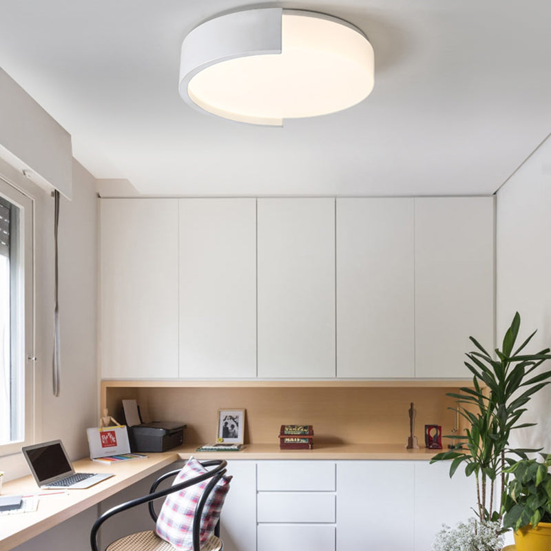 New Modern Cylinder LED Flush Mount 1-Light Acrylic Ceiling Mounted Light for Living Room