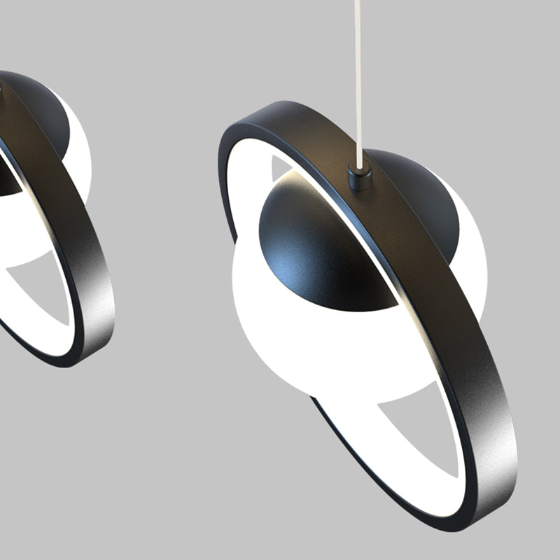 Accesorios de iluminación colgante de globo modernos araña de isla metálica