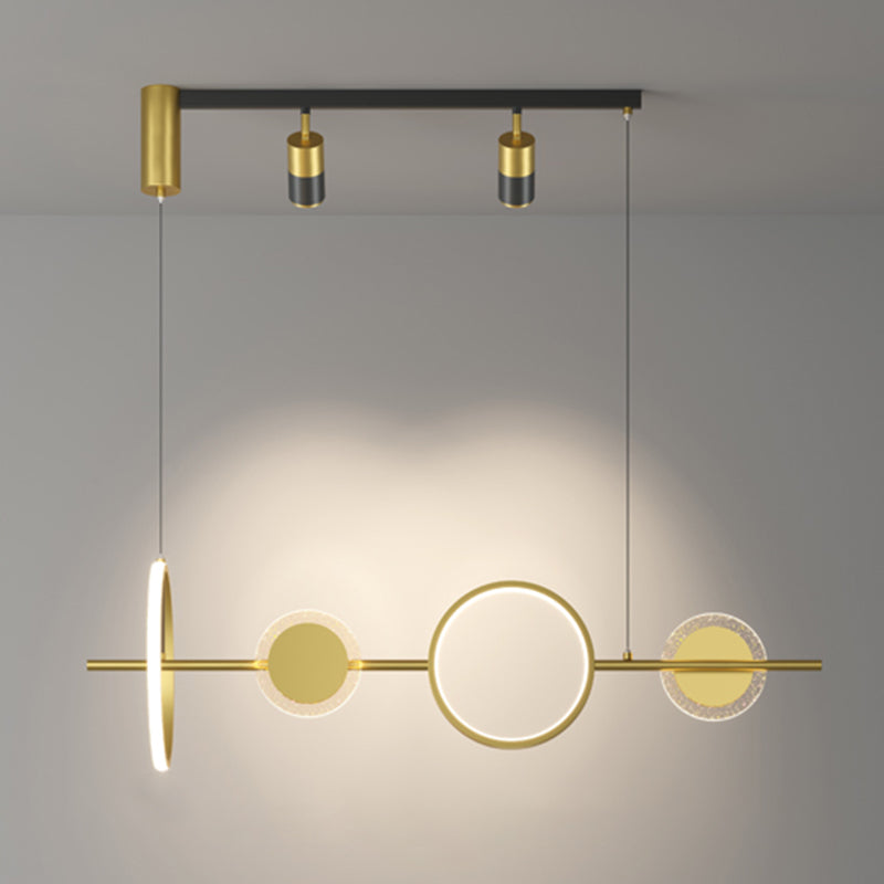 Modern Linear Pendant Lighting Fixtures Metal Island Chandelier