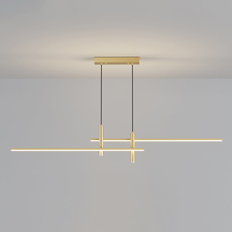 Modern Linear Island Chandelier Lights Metal Island Pendants