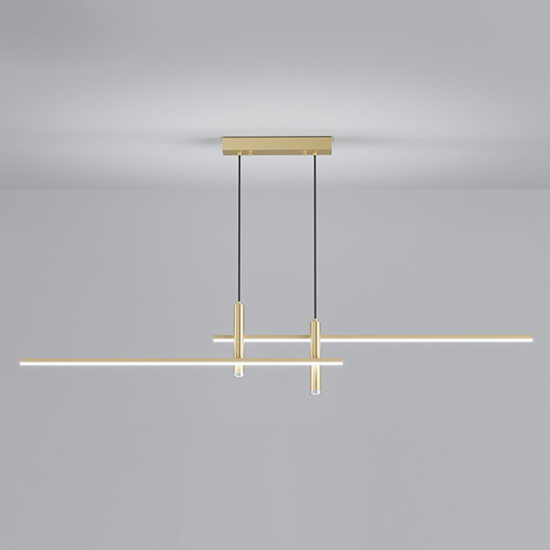 Modern Linear Island Chandelier Lights Metal Island Pendants