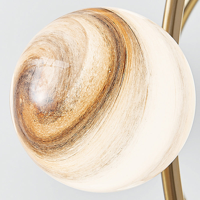 Lámpara de lámpara de órbita dorada modernismo 13 luces kit de lámpara colgante de metal con sombra de vidrio de bola