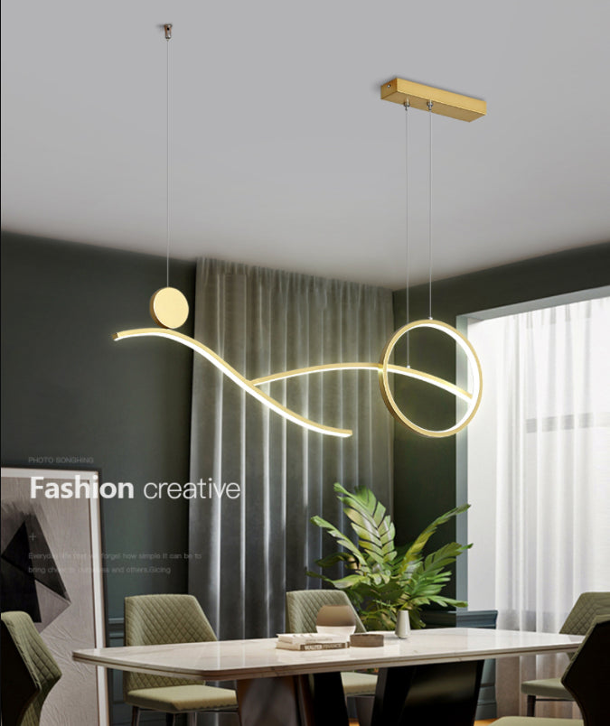 Ring Island Lighting Fixtures Acrylic Modern Simplicity Island Lighting Ideas for Restaurant