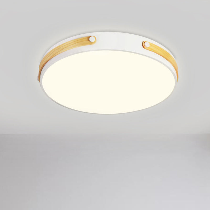 Cirkelvormige spoeling Modernistische acrylbruin/lichtbruin/roodbruine LED dicht bij plafondlamp in warm/wit licht, 16 "/21,5" breed