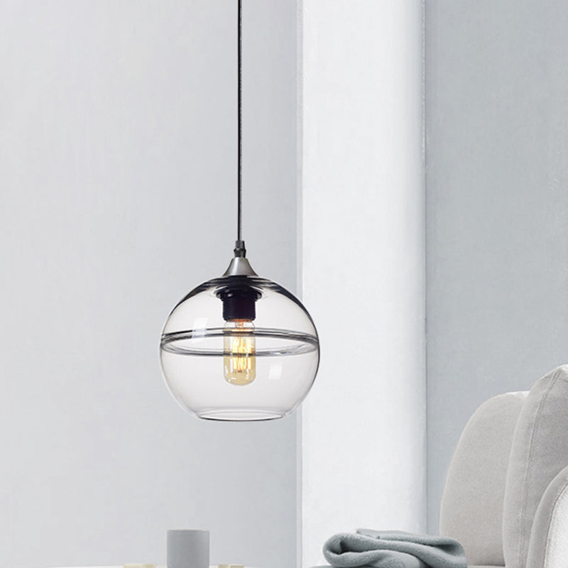 Luce a ciondolo a ciondolo a sospensione in sala da pranzo globale 1 testa da 8 "/10"/12 ".