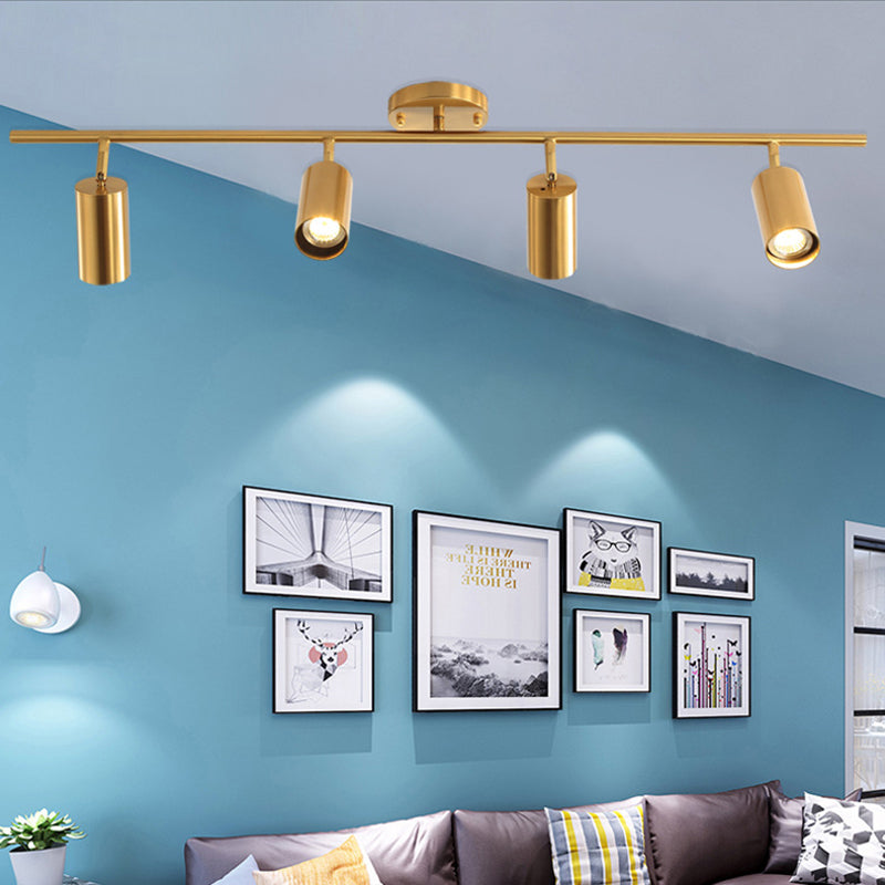 Nordic LED Track Lighting Surface Mounted Metal Spotlight for Living Room Dining Room Home and Clothing Store Commercial Shop