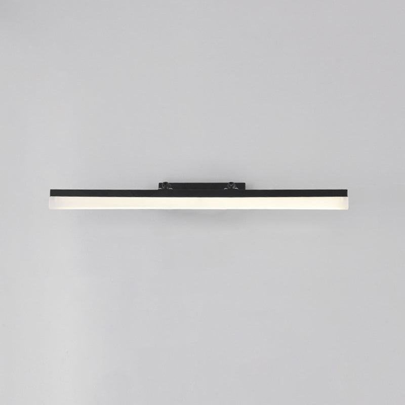 Acryl lineare Wandleuchte minimalistische LED -LED -Schwarzwandhalterung für Badezimmer