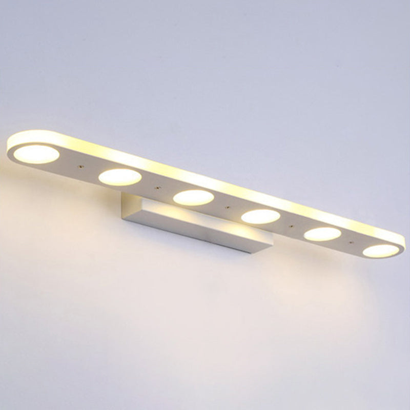 Contemporary Circles Wall Lighting Fixture Acrylic LED Bathroom Wall Mounted Lamp in White