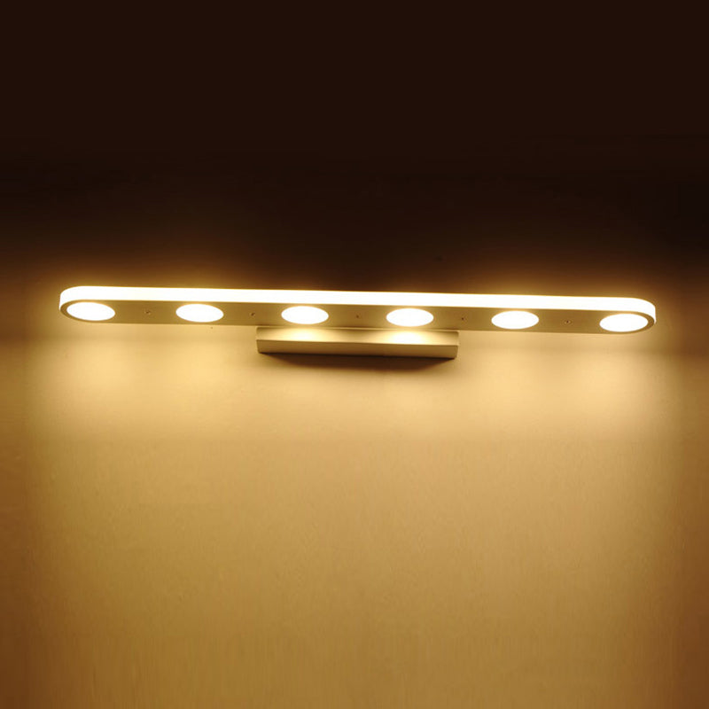 Contemporary Circles Wall Lighting Fixture Acrylic LED Bathroom Wall Mounted Lamp in White