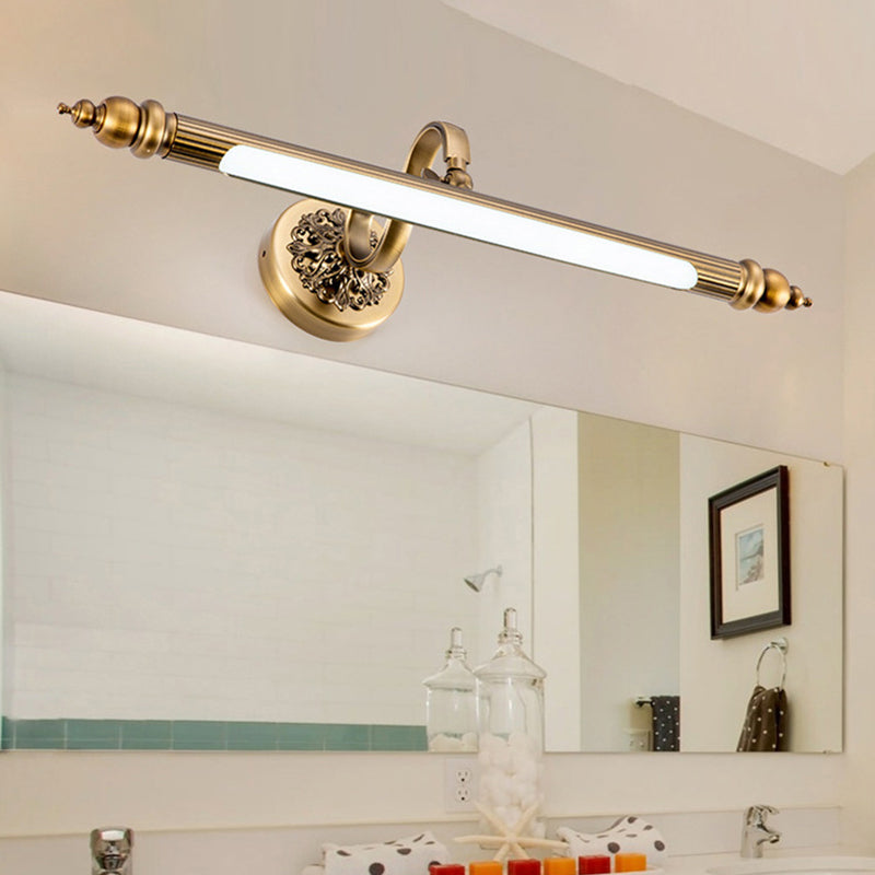 Bronze längliche Wandmontage mit modernem LED -LED -Acrylleuchten für Badezimmer