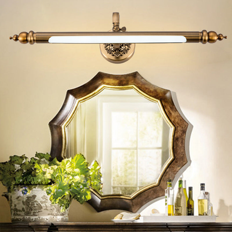 Bronze längliche Wandmontage mit modernem LED -LED -Acrylleuchten für Badezimmer