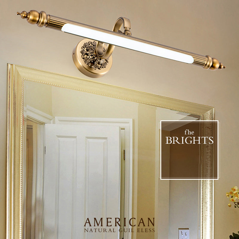 Bronze längliche Wandmontage mit modernem LED -LED -Acrylleuchten für Badezimmer
