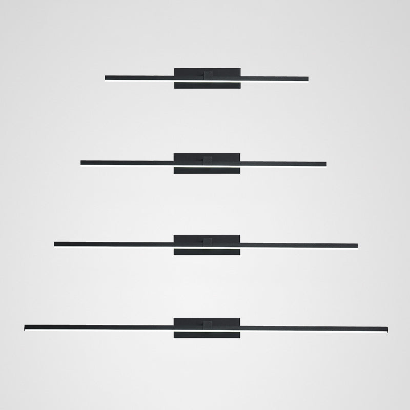 Linear Bathroom Sconce Light Fixture Metal Minimalist Style LED Wall Mount Light Fixture