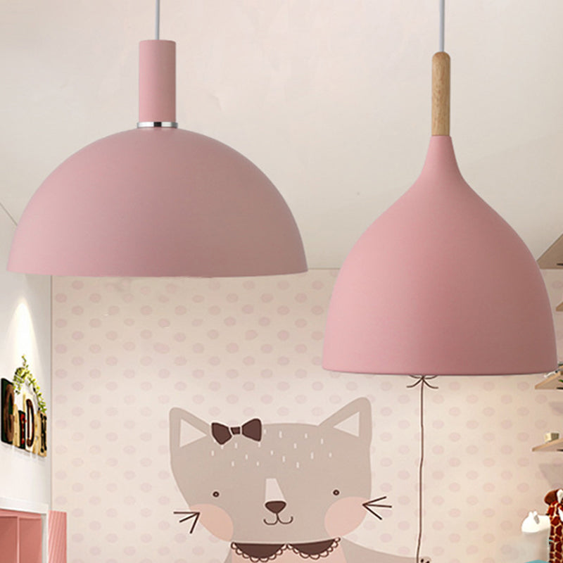 Dome Metal Hanging Light Nordic Minimalist Style 1 Light Hanging Lamp for Living Room