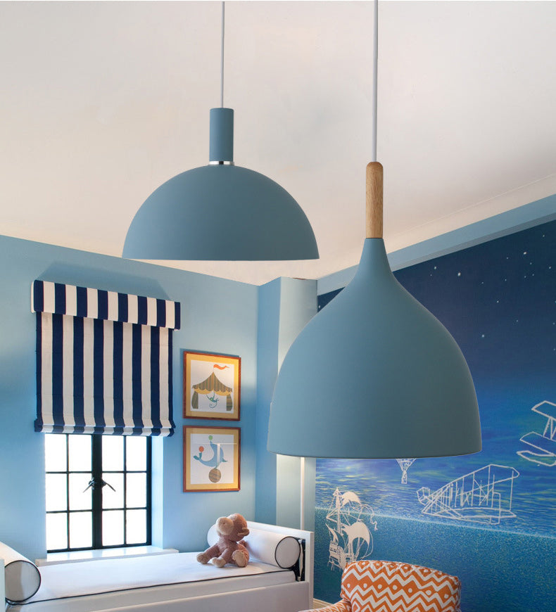 Dome Metal Hanging Light Nordic Minimalist Style 1 Light Hanging Lamp for Living Room