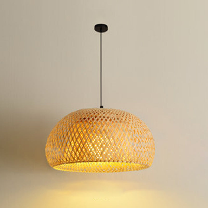Chinese Pendant Lighting Fixtures Bamboo Hanging Light with Hanging Cord for Restaurant
