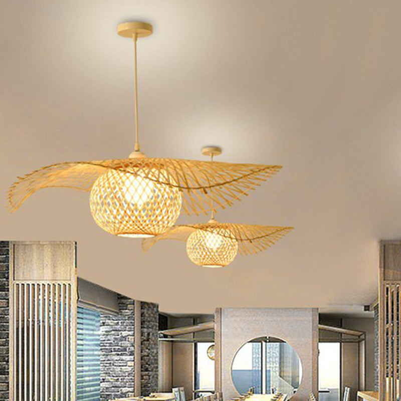 Chinesische Anhänger Beleuchtungskörper Rattan Hanges Licht mit hängenden Kabel für das Restaurant