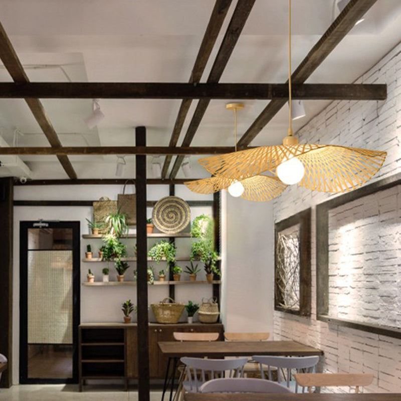 Chinesische Anhänger Beleuchtungskörper Rattan Hanges Licht mit hängenden Kabel für das Restaurant