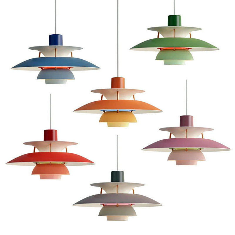 Modern Simplicity Geometric Hanging Pendnant Lamp Aluminum Hanging Pendant Lights for Restaurant